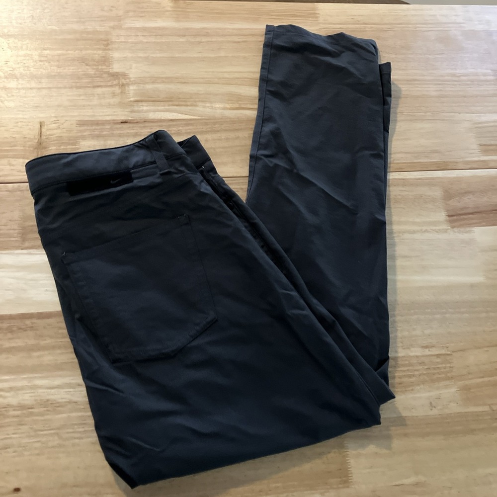 Nike Tour Golf Pant Tag 34/30 Gray 5 pocket Slim Repel Performance DA3064-070